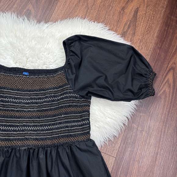 Old Navy Women’s XXL Black Puffy Sleeve Gathered Bust Full Length Flowing Dress - Picture 6 of 16